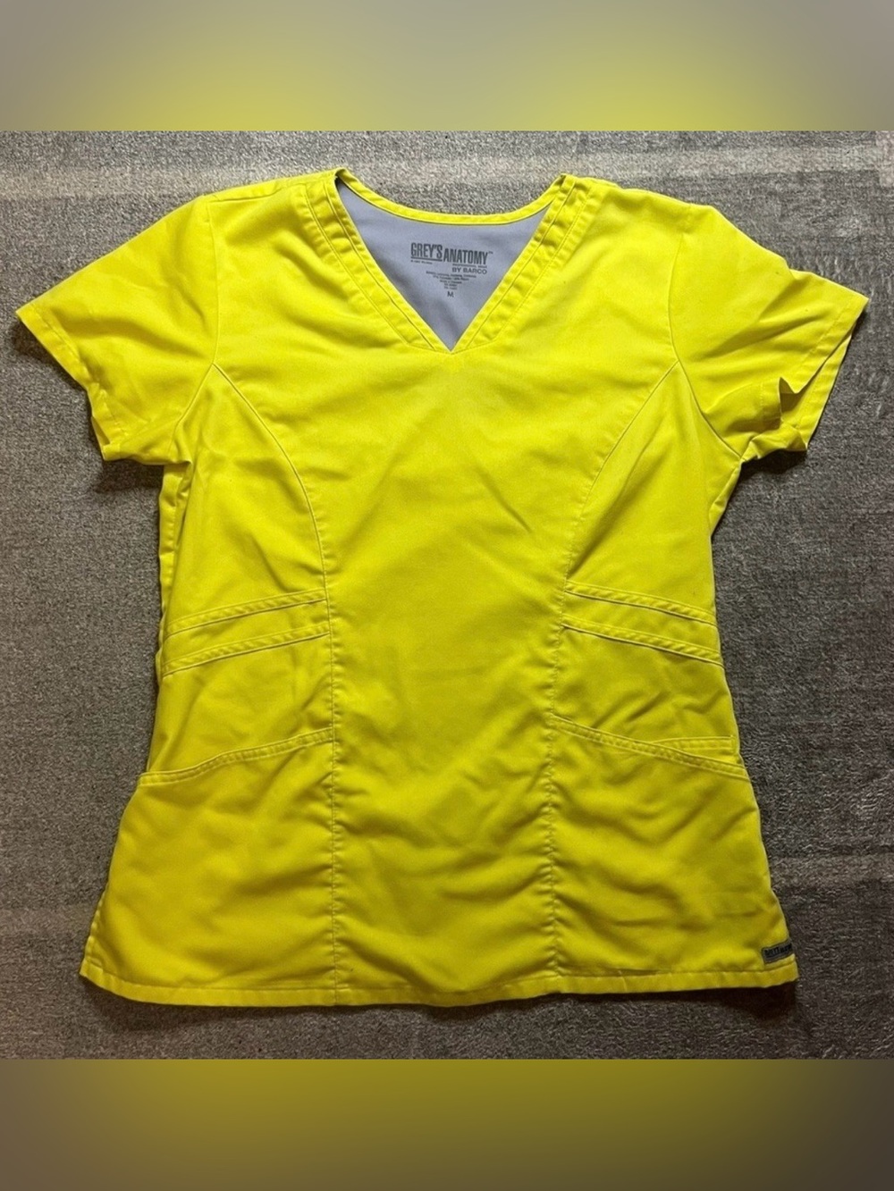 Grey's Anatomy Yellow Scrub Top Women’s Medium